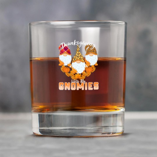 Happy Fall Y'all Gnome Autumn Pumpkin Spice Rock Glasses
