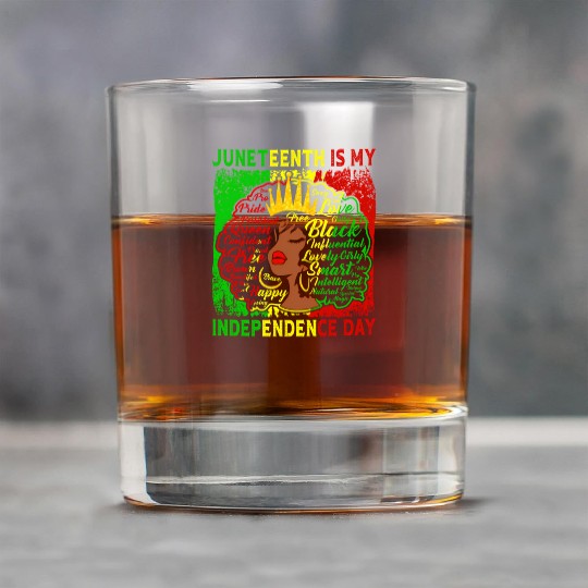 Queen Wo Juneteenth Is My Independence Free Day Rock Glasses