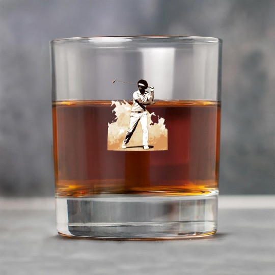 Golfer Afro Man Golf Player African American Rock Glasses