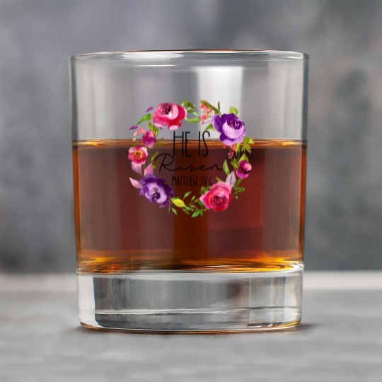 He Is Risen Floral Easter For Christiann Mom Rock Glasses