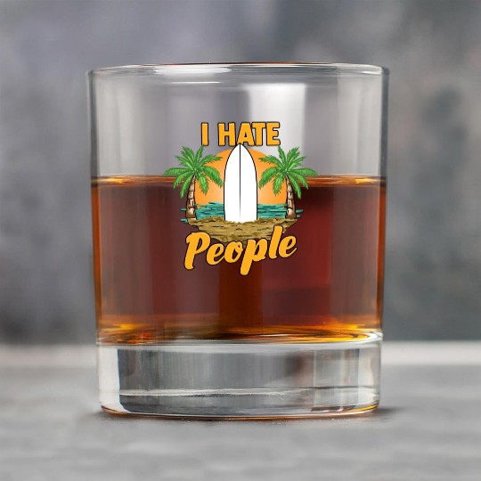 Funny I Hate People Relaxing Beach Vacation Pun Rock Glasses