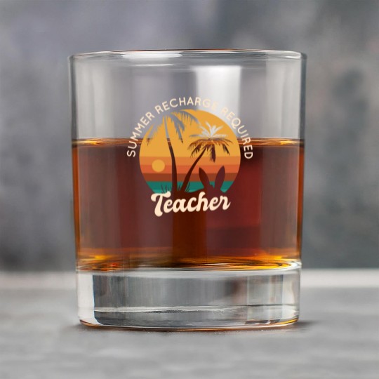 Last Day Of School Teacher Summer Recharge Rock Glasses