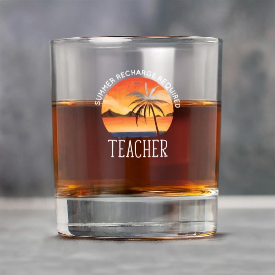 Last Day Of School Teacher Summer Recharge Rock Glasses