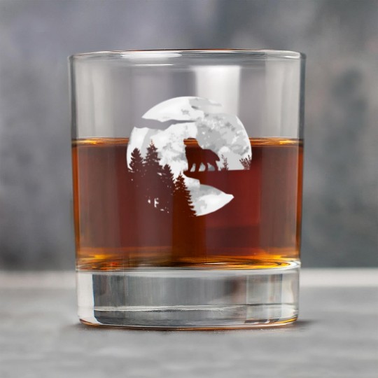 Dog Owner Full Moon At Night Pet Bernese Mountain Rock Glasses