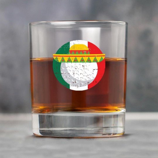 Cinco De Mayo Mexico Golf Ball Funny Mexican s Rock Glasses