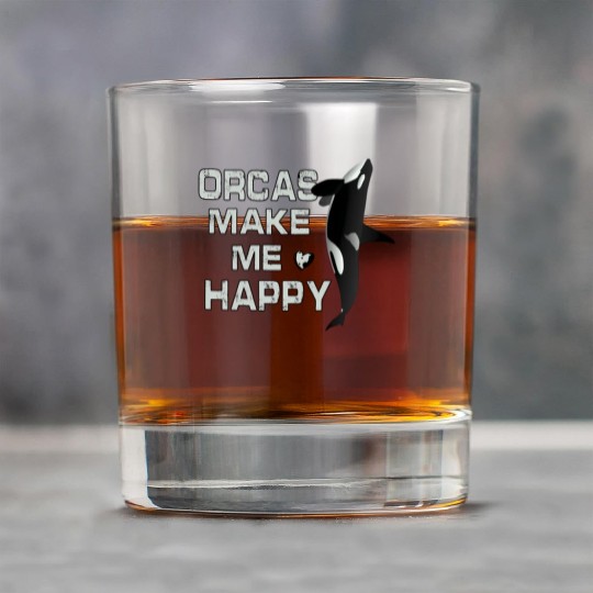 Orcas Make Me Happy Killer Whale Rock Glasses