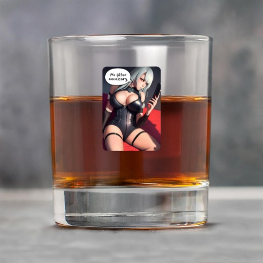 Cyberpunk Waifu Influencer Design 3 Rock Glasses