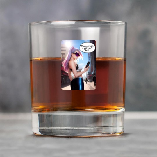 Cyberpunk Waifu Influencer Design 7 Rock Glasses