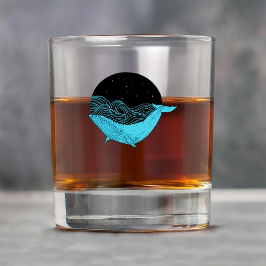 Humpback Whale Midnight Space Whale Rock Glasses
