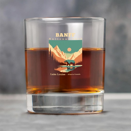 Vintage Retro Canadian Banff National Park Rock Glasses