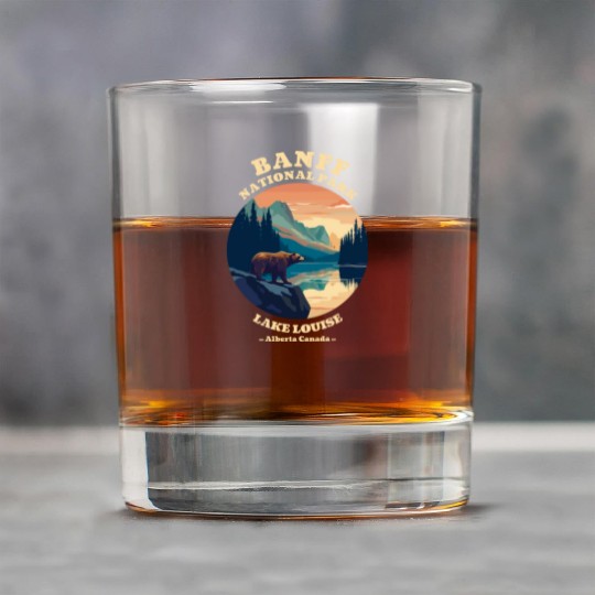 Vintage Retro Canadian Banff National Park Rock Glasses