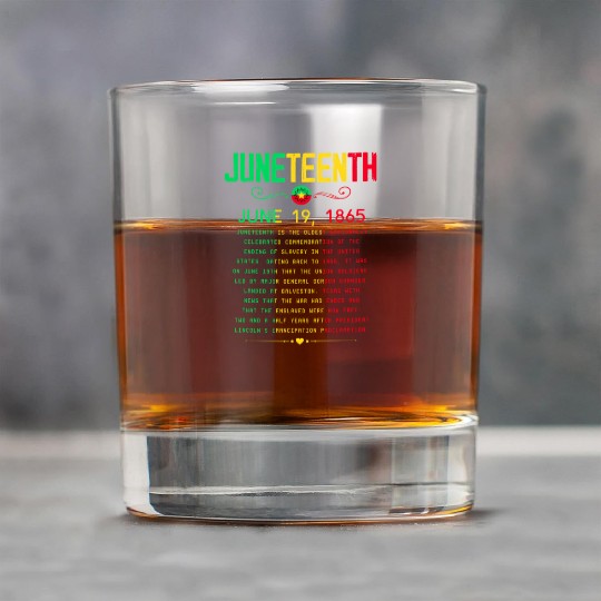 Juneteenth 1865 Juneteenth African American June 1 Rock Glasses