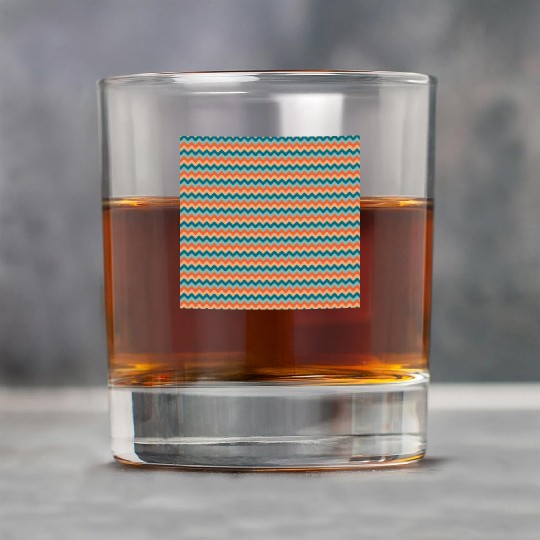 Retro Orange Teal Pattern Rock Glasses