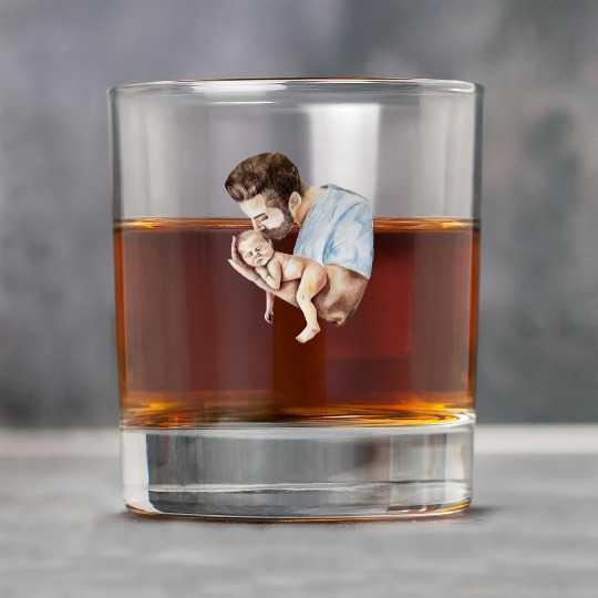 Father's Day Reflections - Heartwarming Art Rock Glasses