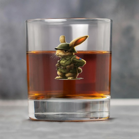 Courageous Bunny Soldier Rock Glasses
