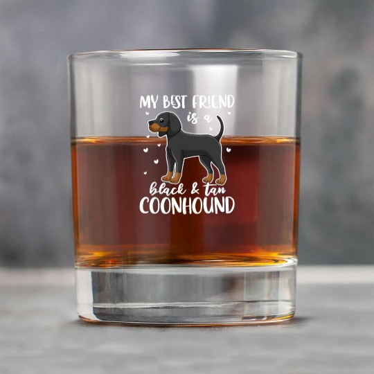 My Best Friend Is A Black and Tan Coonhound Rock Glasses