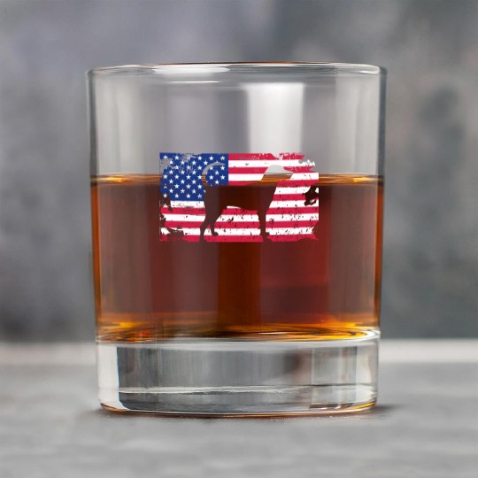 Coonhound USA American Flag Rock Glasses
