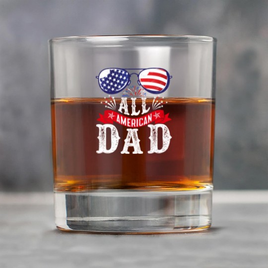 All American Dad America Pride US Patriot Rock Glasses