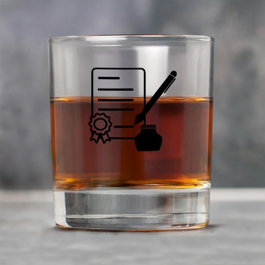 Contract with wax seal, ink pen, Rock Glasses