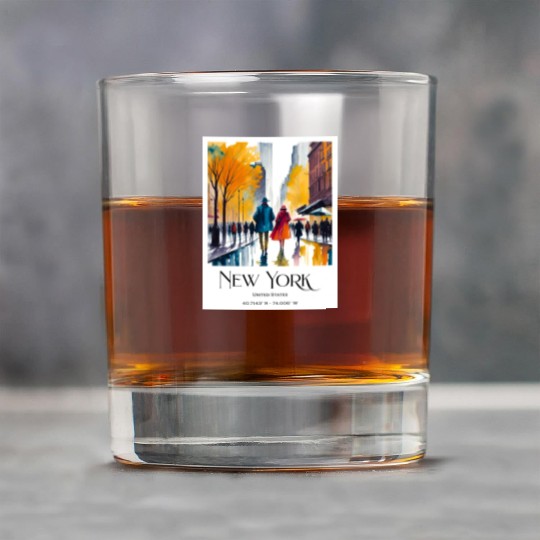 Couple walking in the streets of New York City Rock Glasses