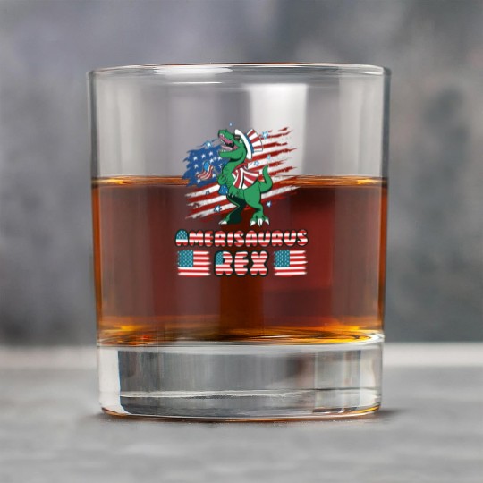 Amerisaurus Rex USA Party Independence Day Rock Glasses