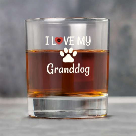 Granddog Dog Grandma Grandpa I Love My Granddog Rock Glasses