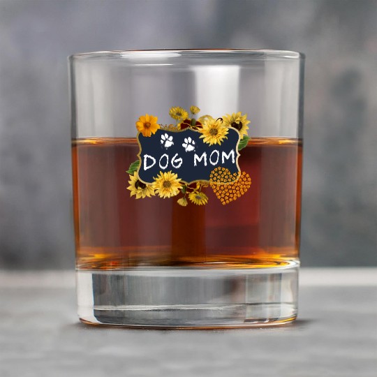 Sunflower Dog Mom Floral Dog Rock Glasses
