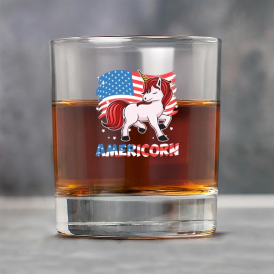 Americorn Unicorn America Party Independence Day Rock Glasses