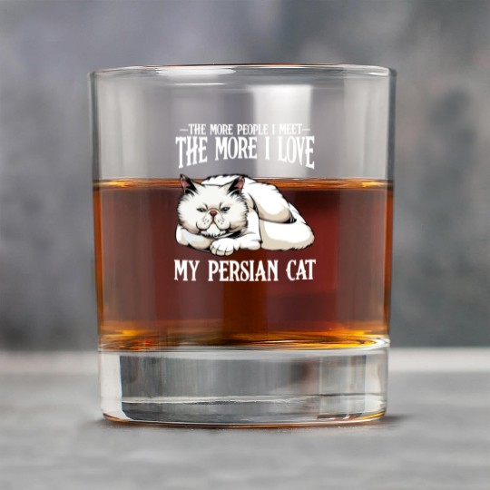 Persian Cat The More People I Meet Cat Lover Rock Glasses