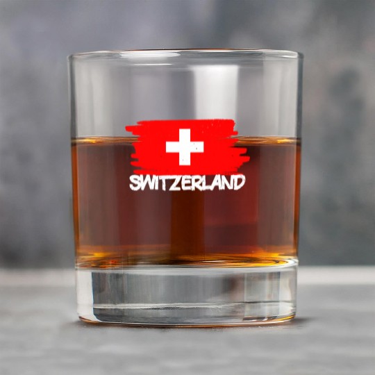 Switzerland Flag Rock Glasses