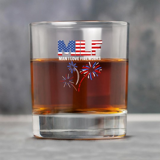 MILF Man I Love Fireworks Funny American Patriotic Rock Glasses