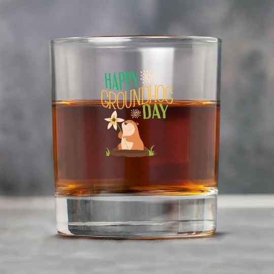 Groundhog Day 2021 Happy Ground Hog Rock Glasses