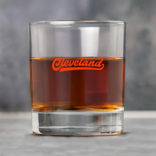 I Love Cleveland Ohio Sports Script Rock Glasses