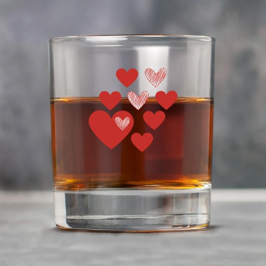 Full Page Heart Printable Red Hearts Rock Glasses