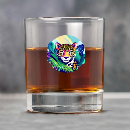 Jaguar in the Tropics Rock Glasses