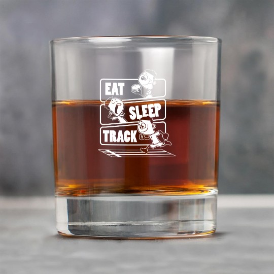 Eat Sleep Track Track And Field Athletic Contests Rock Glasses