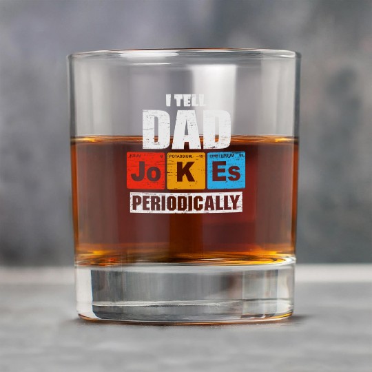 I Tell Dad Jokes Periodically Vintage Fathers Day Rock Glasses