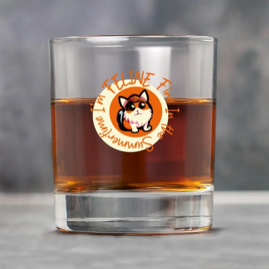 I'm FELINE Fine | Cat Lover Summer Animal Party Rock Glasses