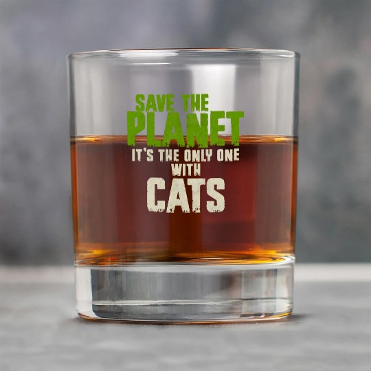 Save The Planet Cats Lover Rock Glasses