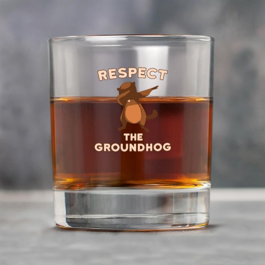 Dabbing Groundhog Day Respect the Groundhog Funny Rock Glasses