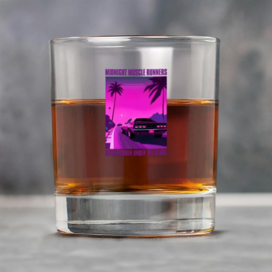 Vintage 80s Graphic Retrowave Muscle Car Racing Rock Glasses