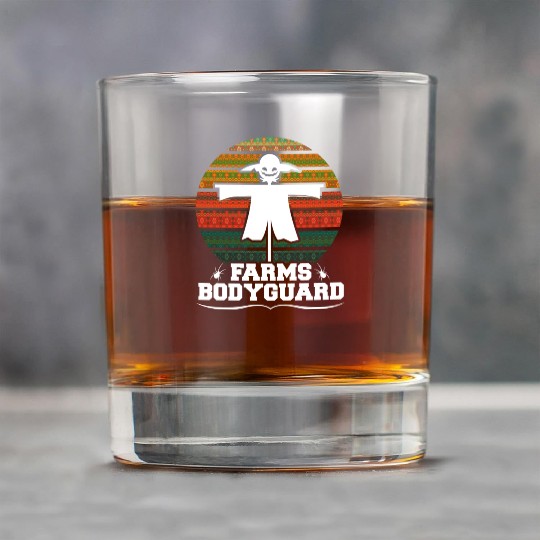 Farm s Bodyguard Farmer Scarecrow Gift Design Idea Rock Glasses