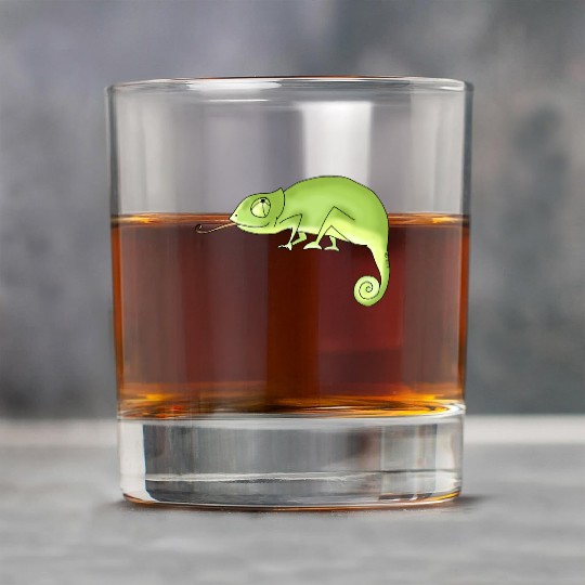 Green Chameleon Rock Glasses