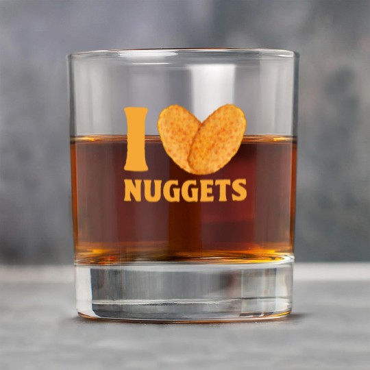 I Love Chicken Nuggets Rock Glasses