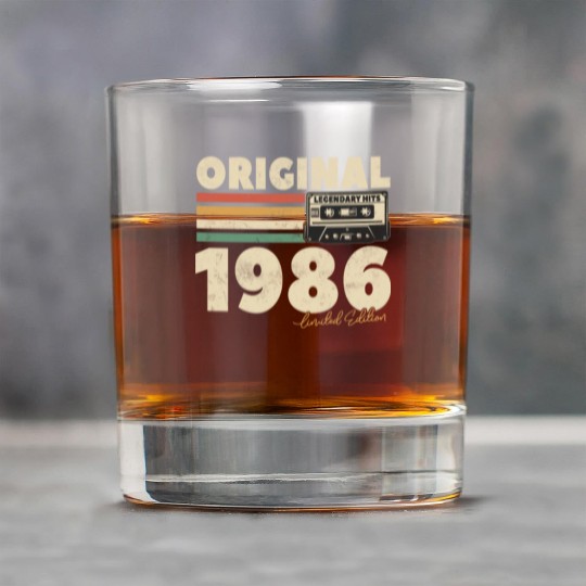 Vintage 1986 Birthday Gift Rock Glasses