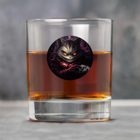 Cheshire Cat Playing Cards Rock Glasses