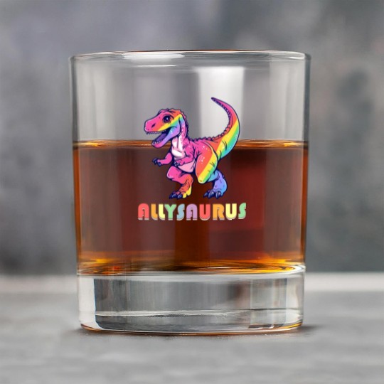 Allysaurus LGBT Transgender Dino Rainbow Lesbian Rock Glasses
