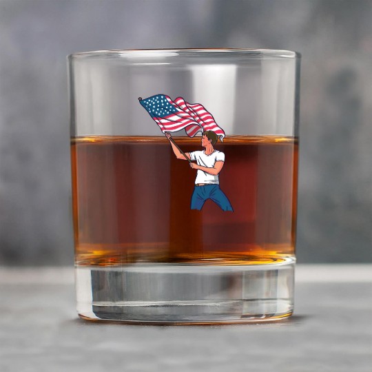 Waving Usa Flag Rock Glasses