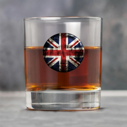 Union Jack Vintage Distressed Rock Glasses
