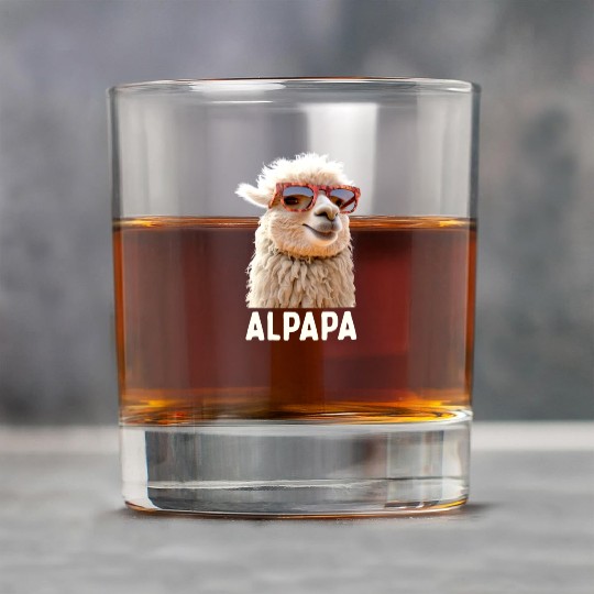 Alpaca Papa Alpapa Lama Dad Alpaca Fathers Day Rock Glasses